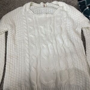 Heritage Cream Cable Knit Sweater